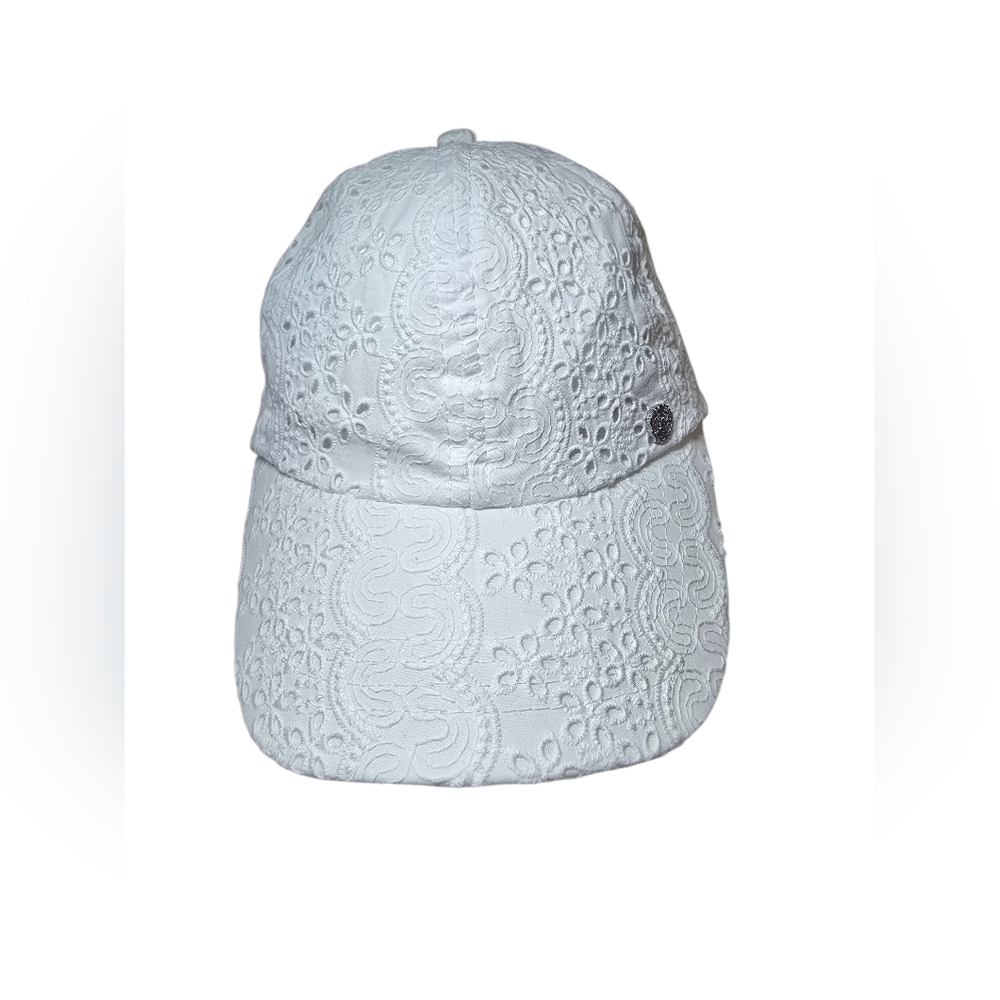 Women’s White Eyelet Lace Baseball Cap